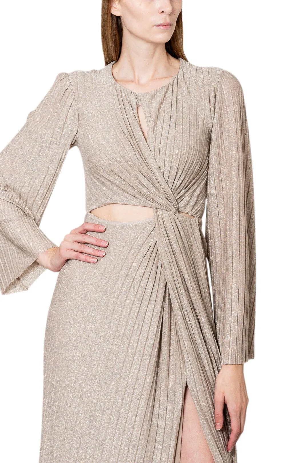 Kyla cut-out pleated dress