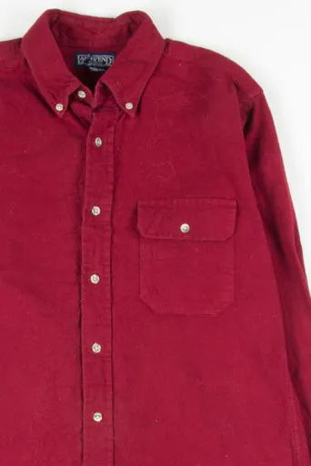 Lands' End Burgundy Vintage Flannel 2511