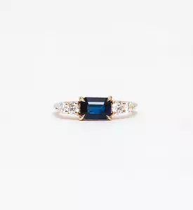 Large Sapphire Five Stone Bea Ring