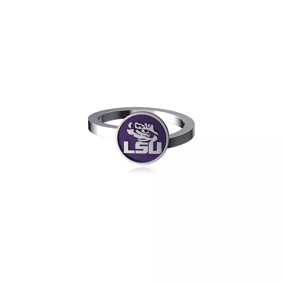 Louisiana State University Tiger Eye Bypass Ring - Enamel