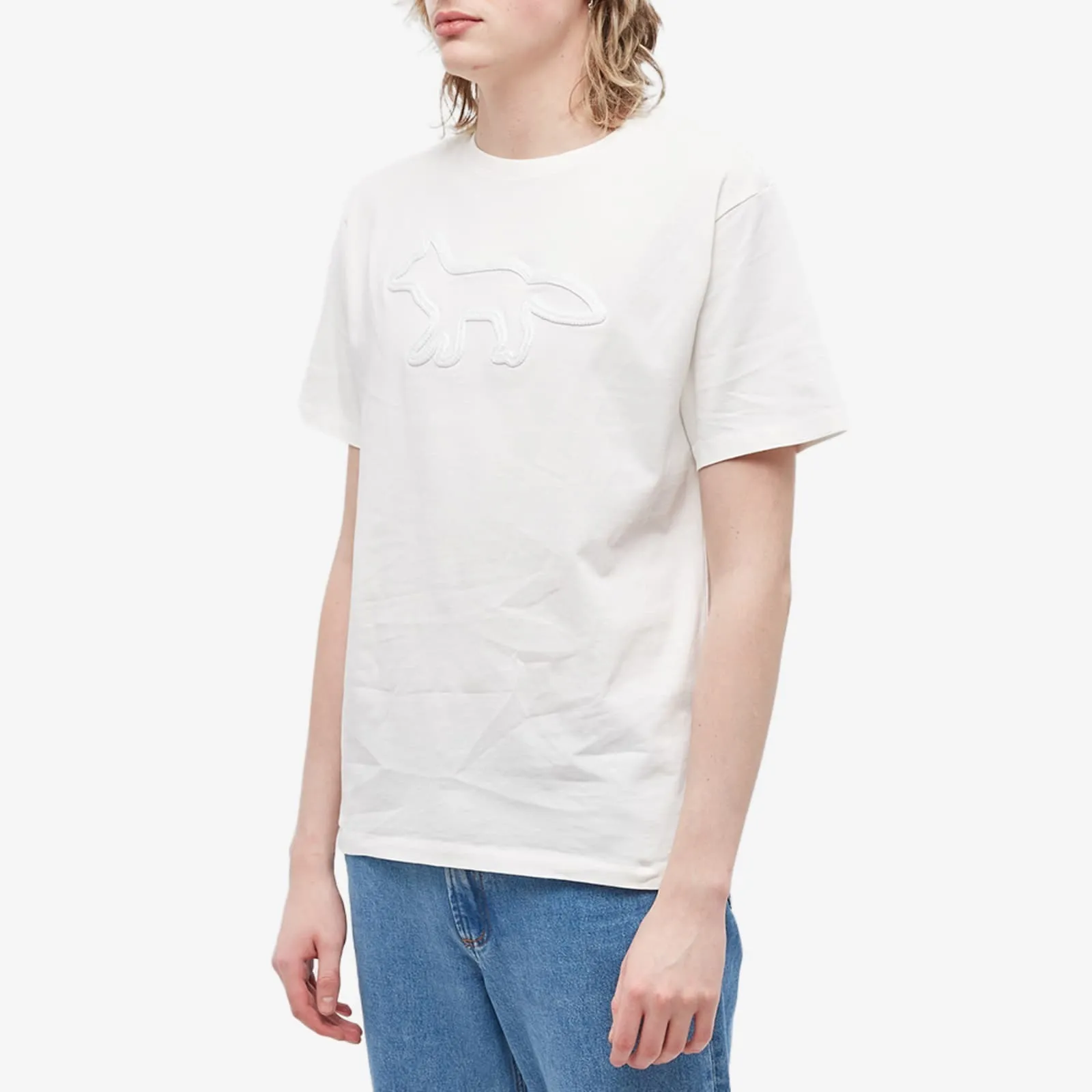 MAISON KITSUNE  |Short Sleeves Logo Designers T-Shirts