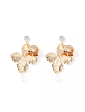 Mandie Metal Flower Drop Earrings