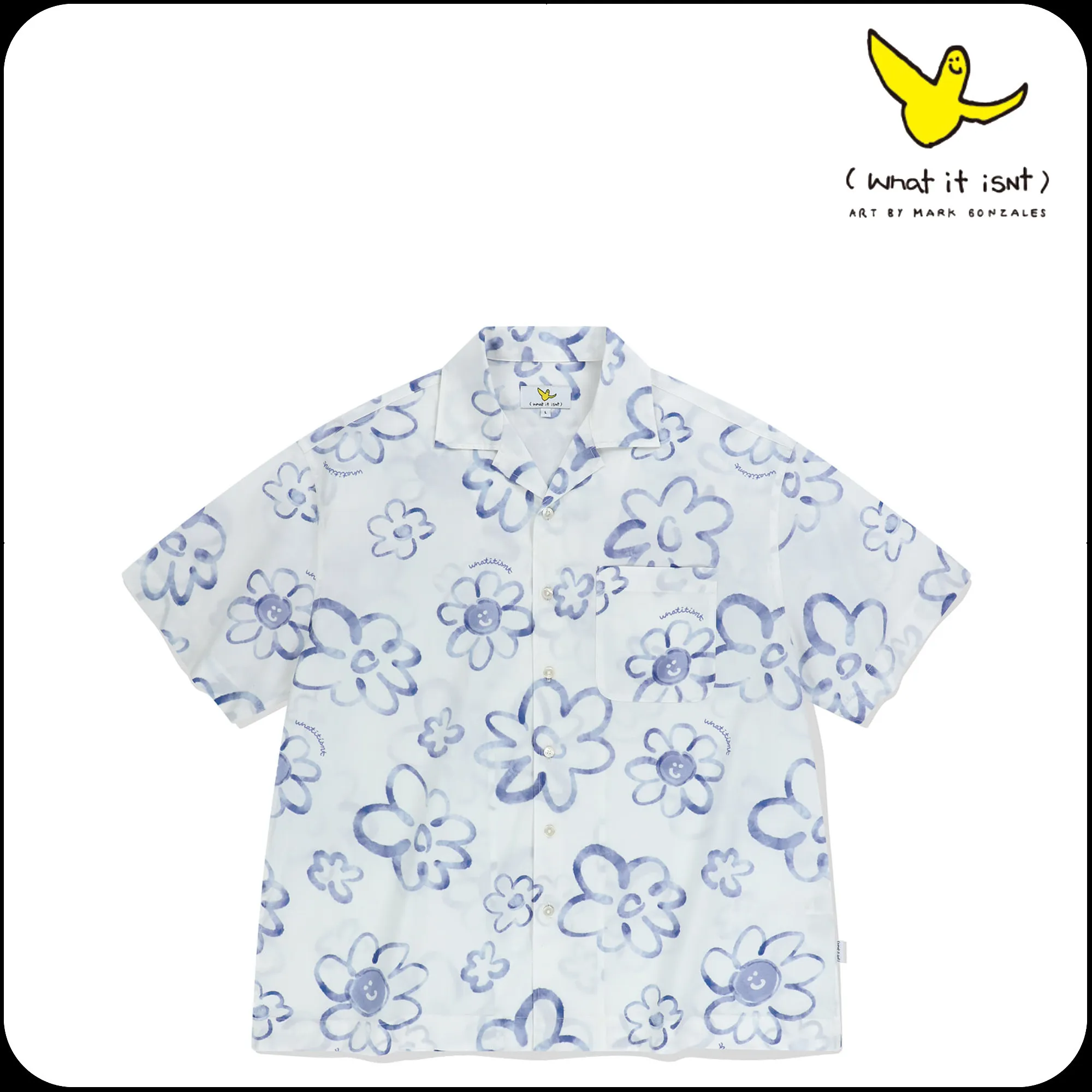 Mark Gonzales  |[WHAT IT ISNT]★FLOWER PATTERNED SHORT SLEEVE SHIRTS