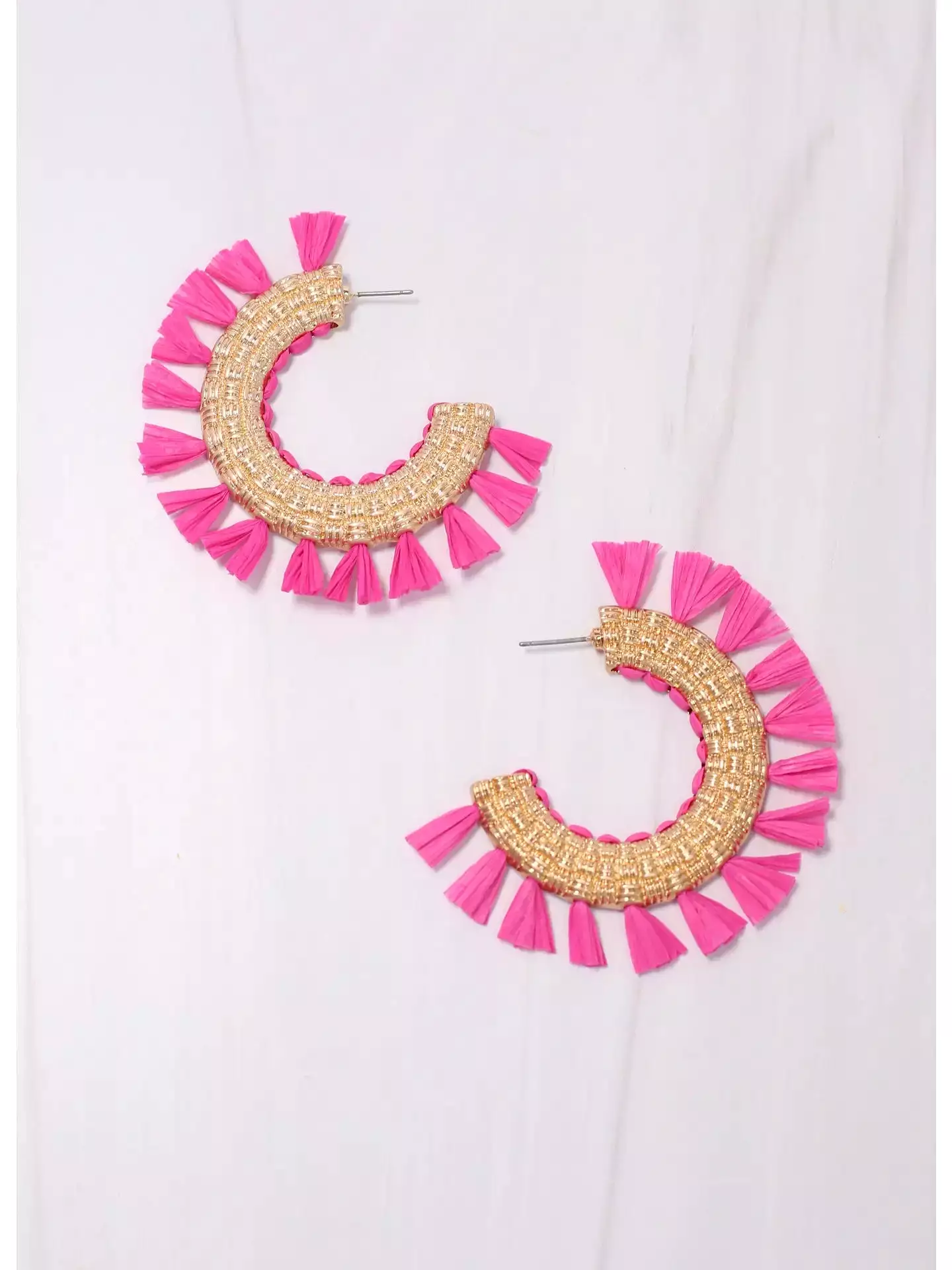 Martine Tassel Hoop Earring - (three colors)