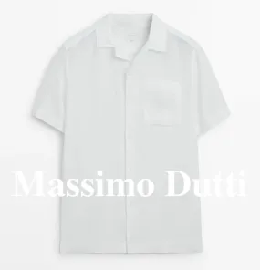 Massimo Dutti  |Linen Short Sleeves Shirts