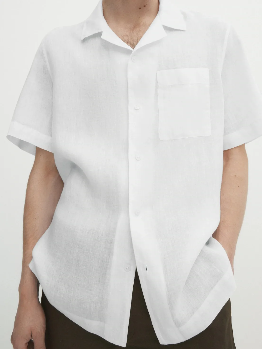 Massimo Dutti  |Linen Short Sleeves Shirts