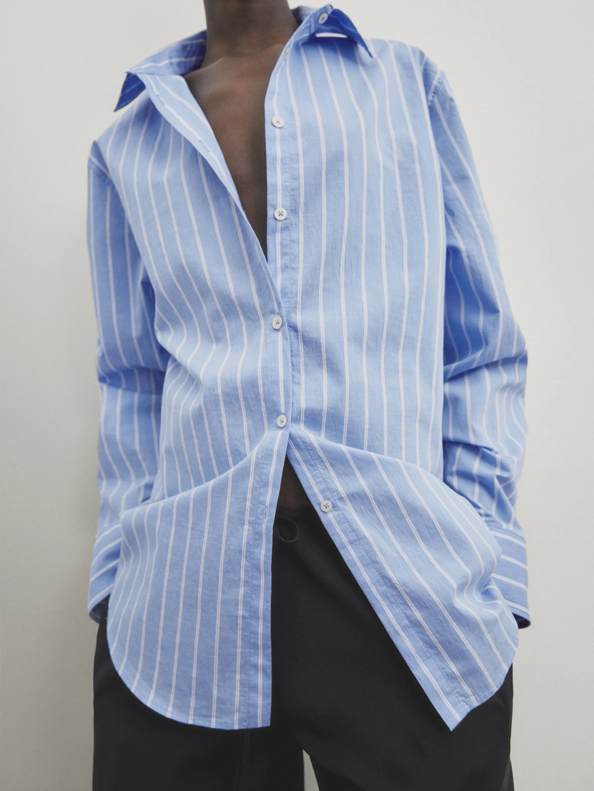 Massimo Dutti  |Stripes Casual Style Shirts & Blouses