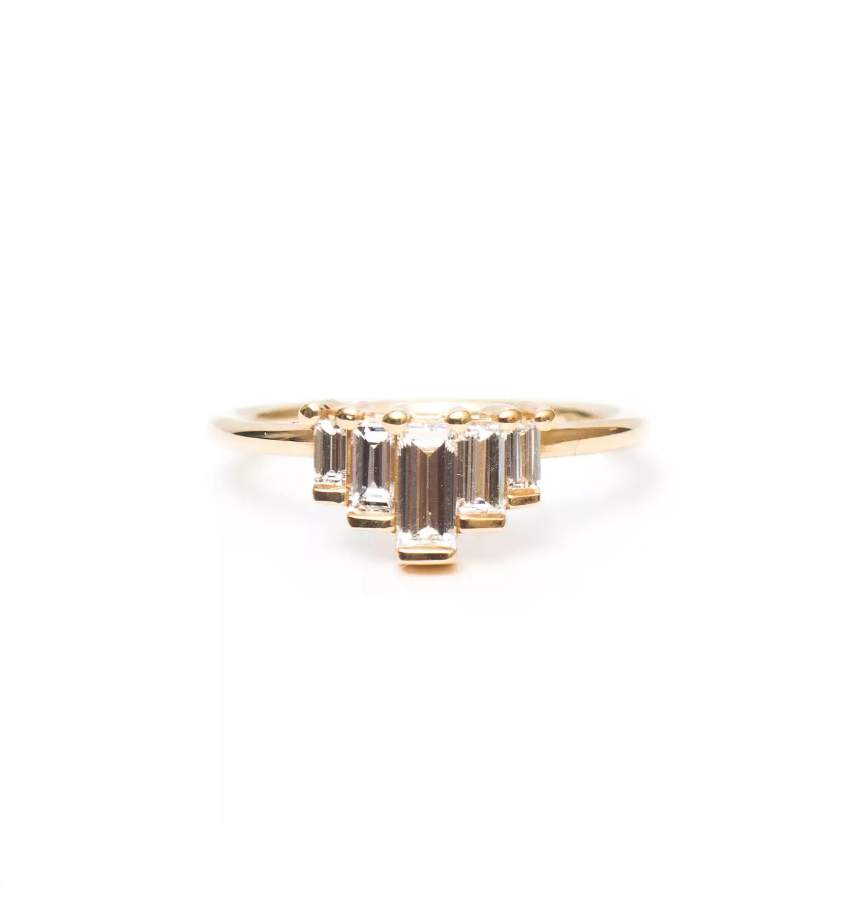 Medium Five Baguette Diamond Ring