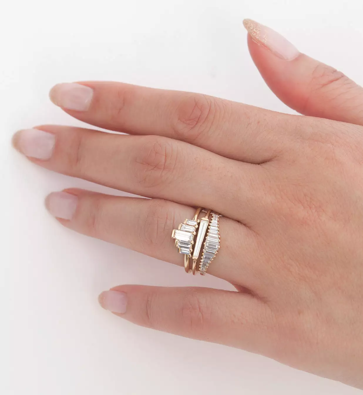 Medium Five Baguette Diamond Ring