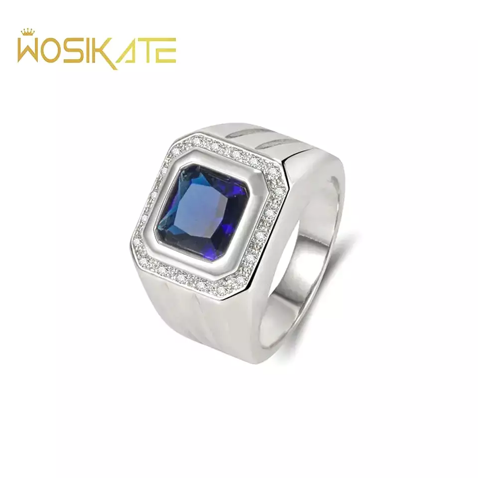 Men Large Square Zirconia Stone Ring Business Formal Wear Men Ring S4655875