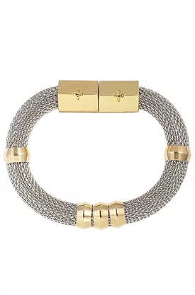 Mesh Classic Two Tone Bracelet