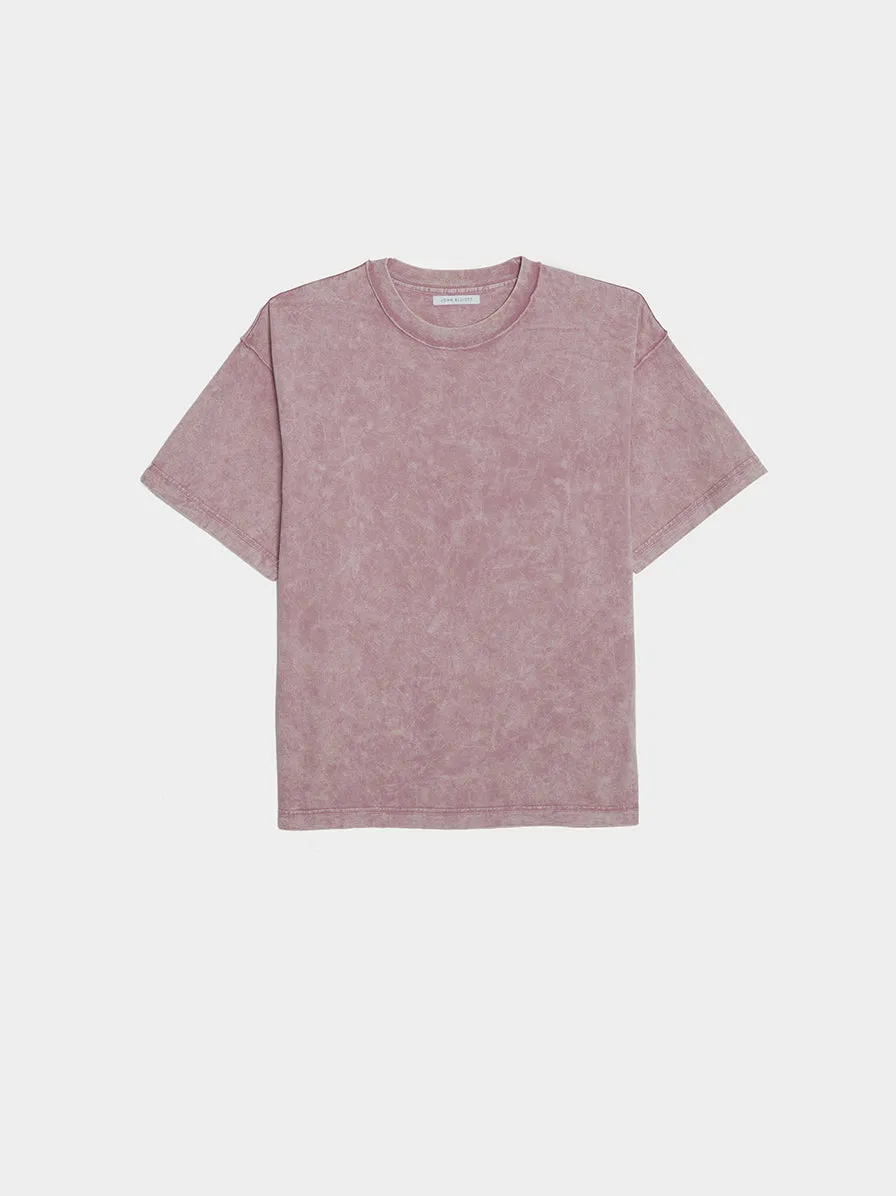 Mineral Wash Cropped Tee, Thistle