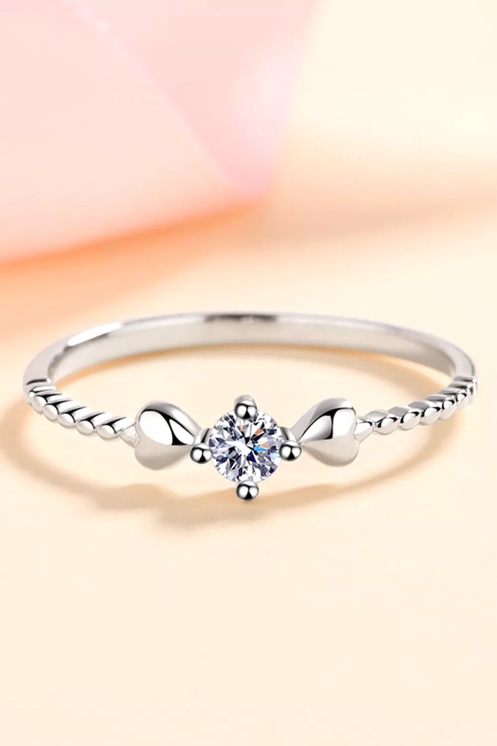 Moissanite Heart 925 Sterling Silver Ring