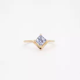 Nestled Princess Cut Sapphire Ring