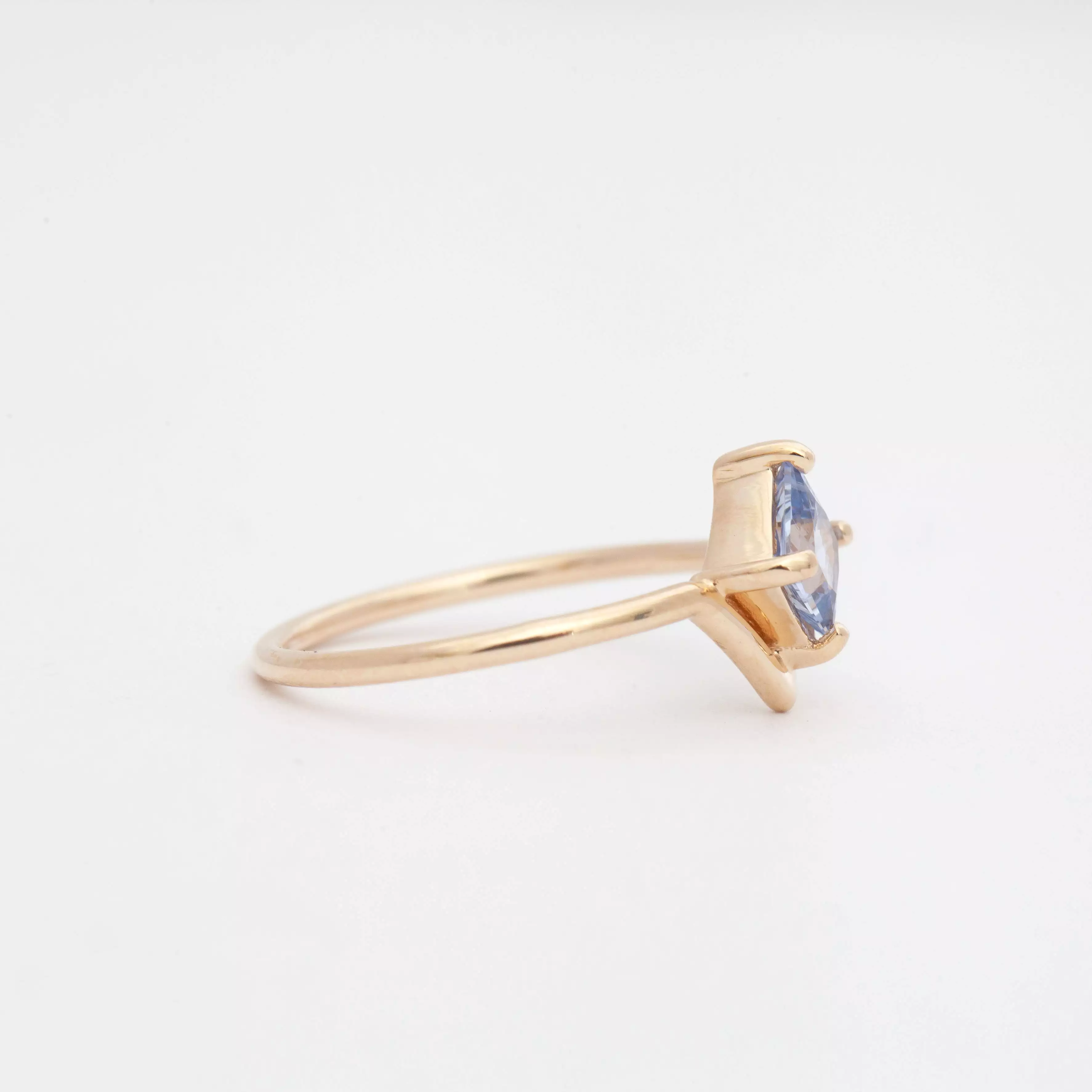 Nestled Princess Cut Sapphire Ring