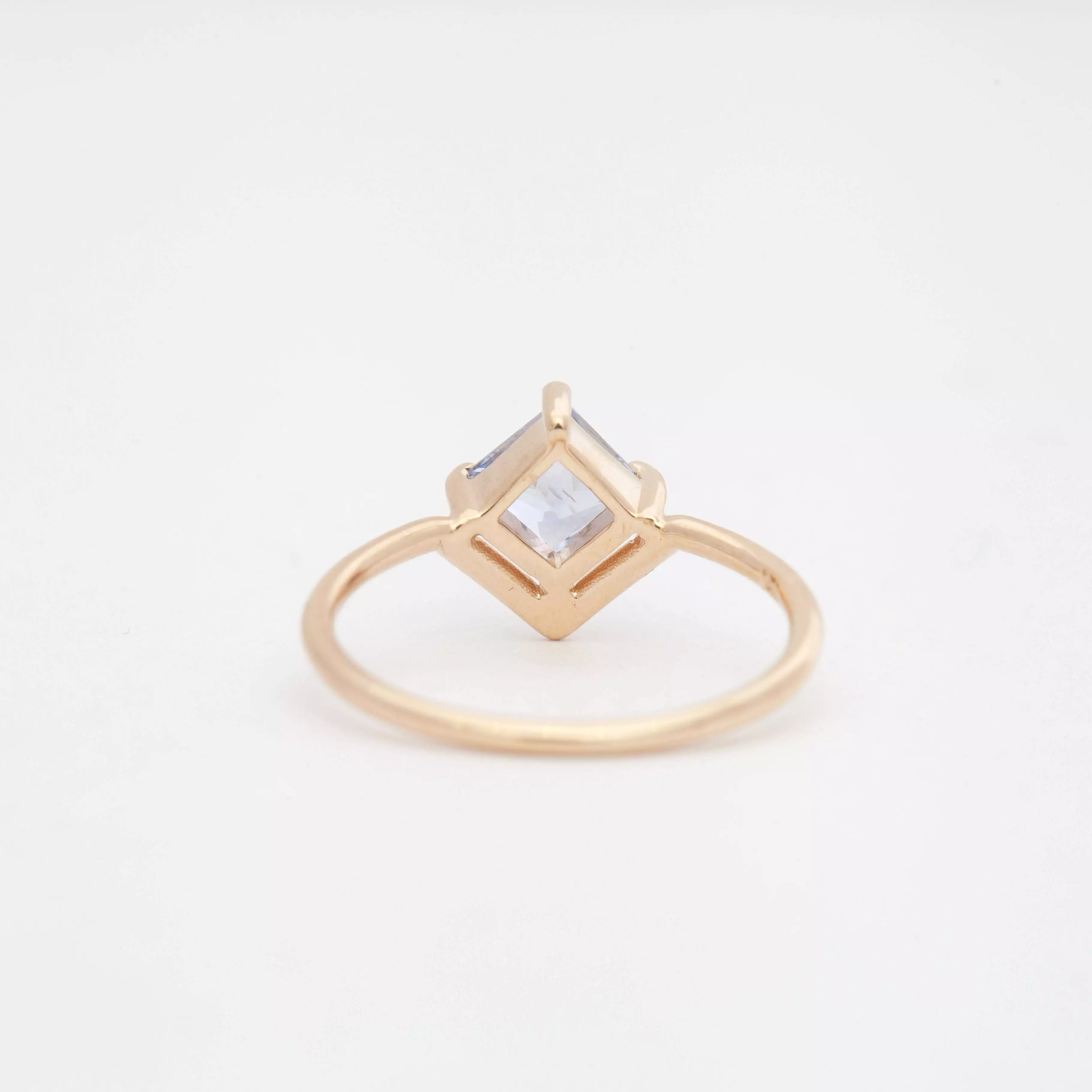 Nestled Princess Cut Sapphire Ring