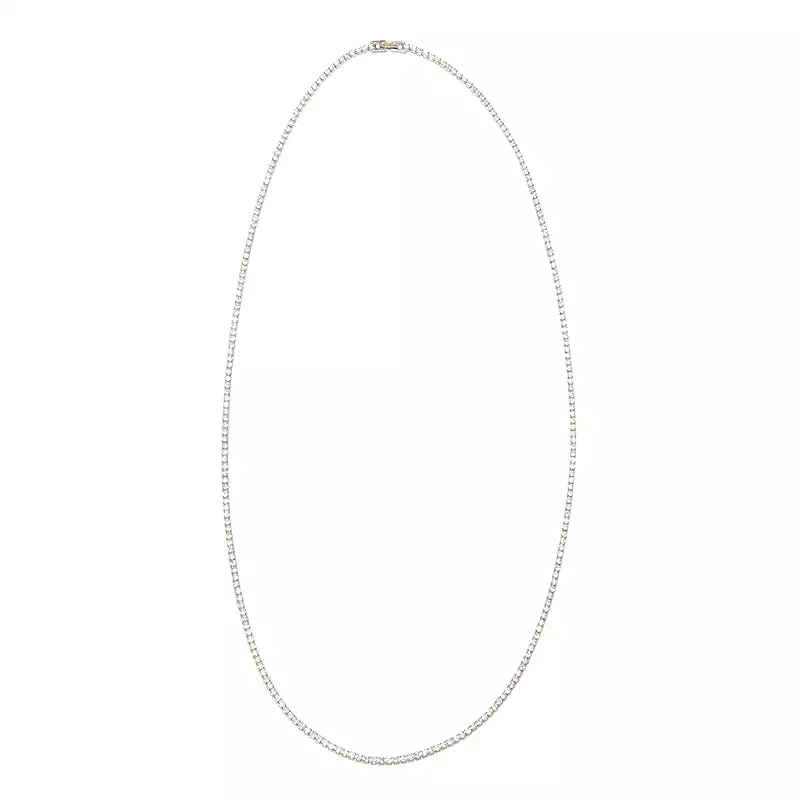 Nickho Rey Opera Tennis Necklace - White Gold