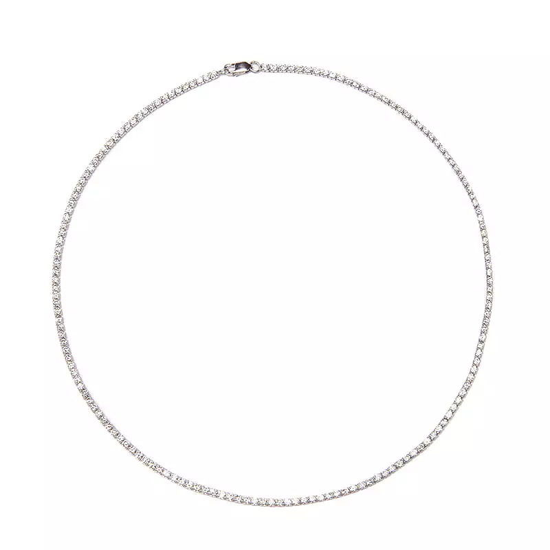 Nickho Rey Tish Tennis Necklace -  White Rhodium