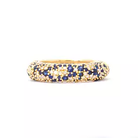 Night Sky Pave Sapphire & Diamond Eternity Ring