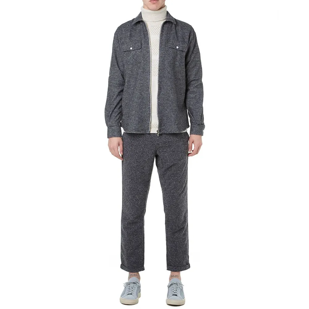 Norse Projects Aros Cropped Noise Melange ChinoCharcoal Melange