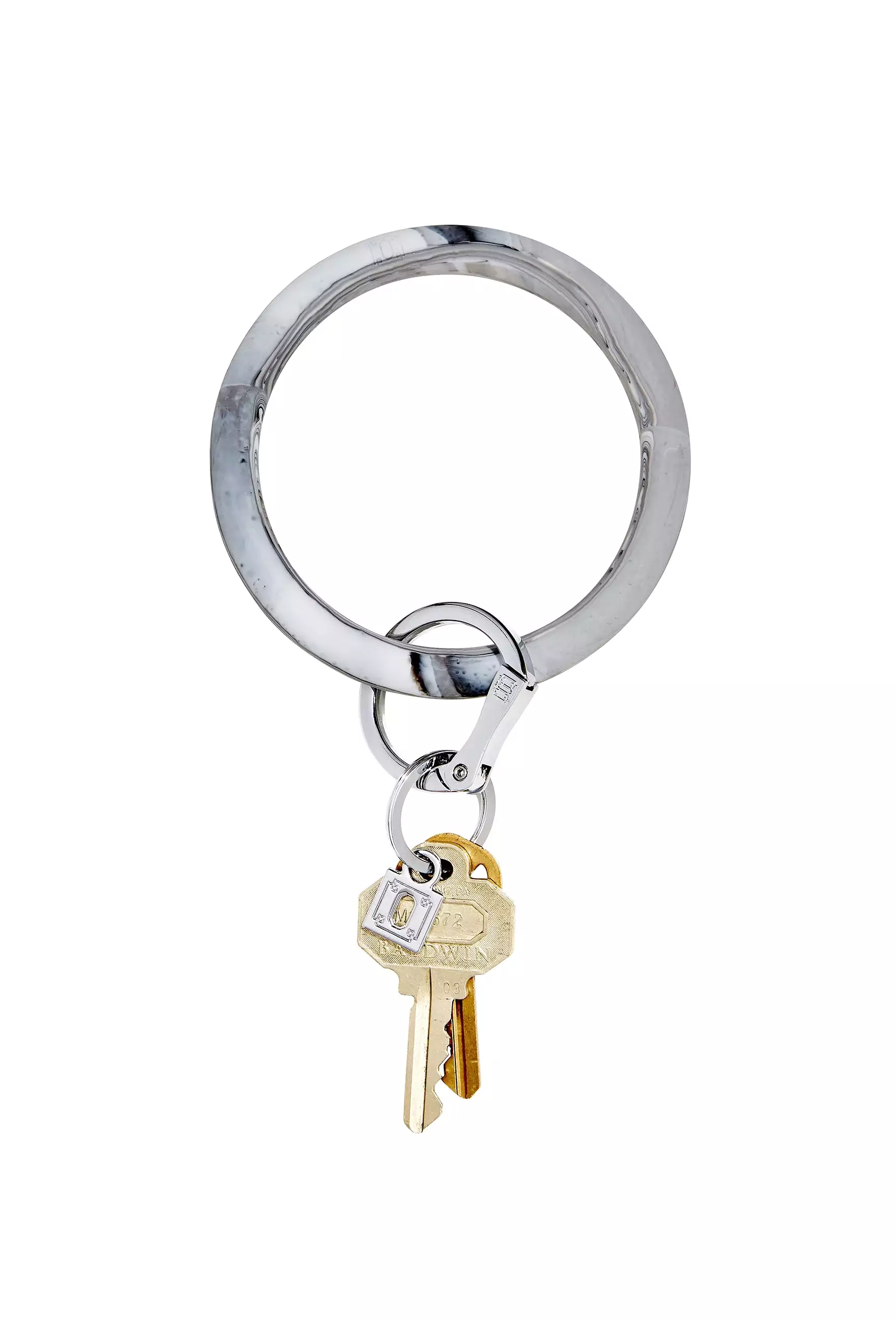 O-Venture Silicone Key Ring in Tuxedo Marble