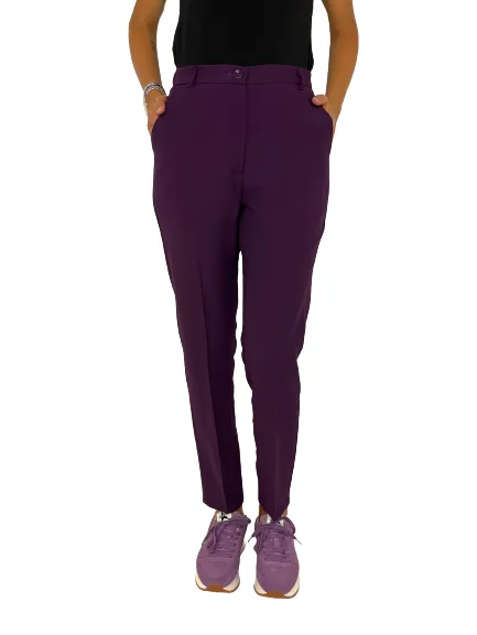 PANTALONE DONNA CROPPED VIOLA