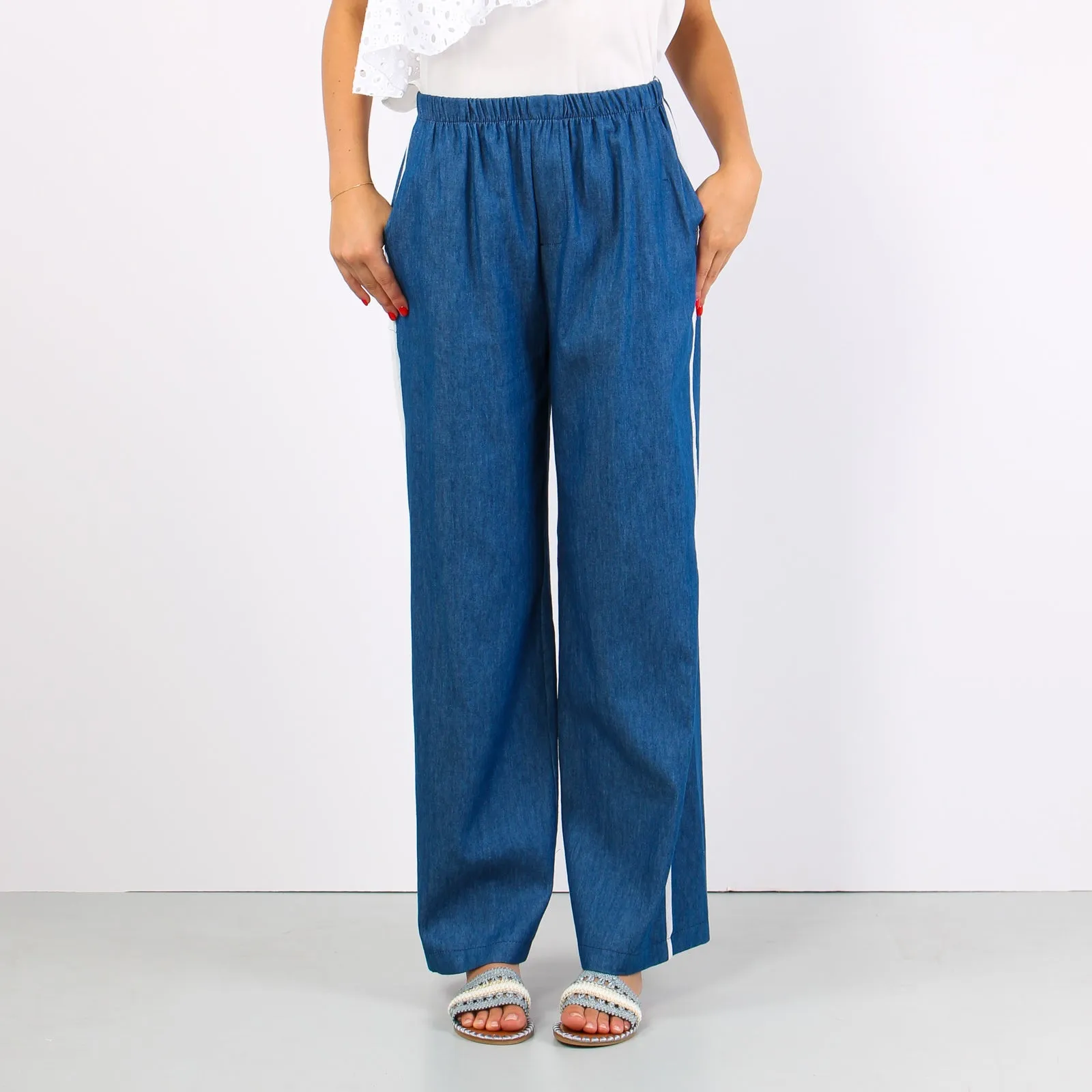 Pantalone Palazzo Chambry Denim