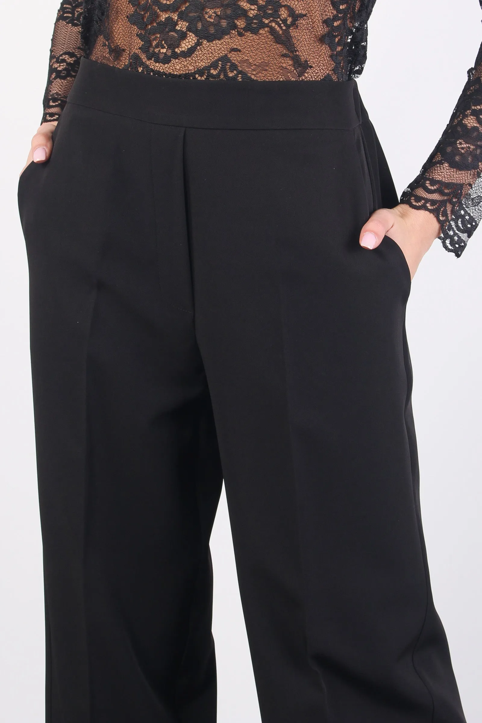 Pantalone Palazzo Elastico Nero