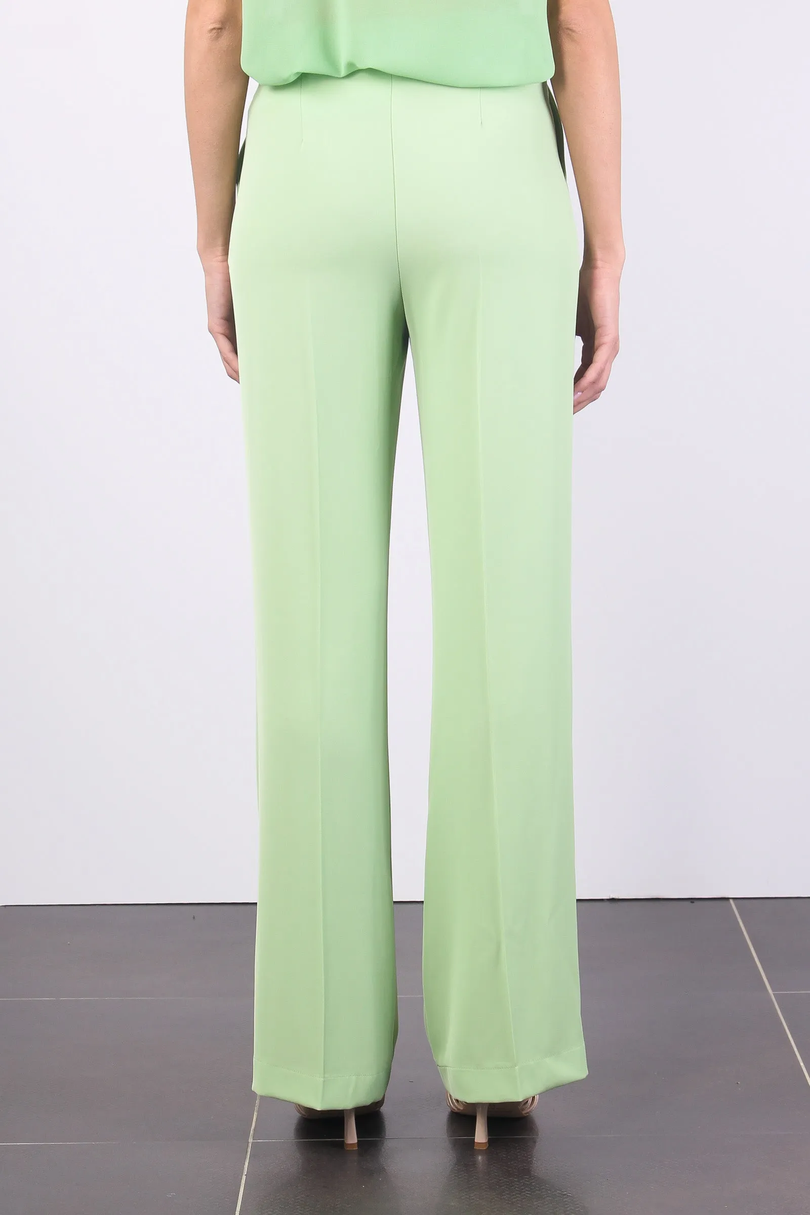 Pantalone Palazzo Fluido Verde