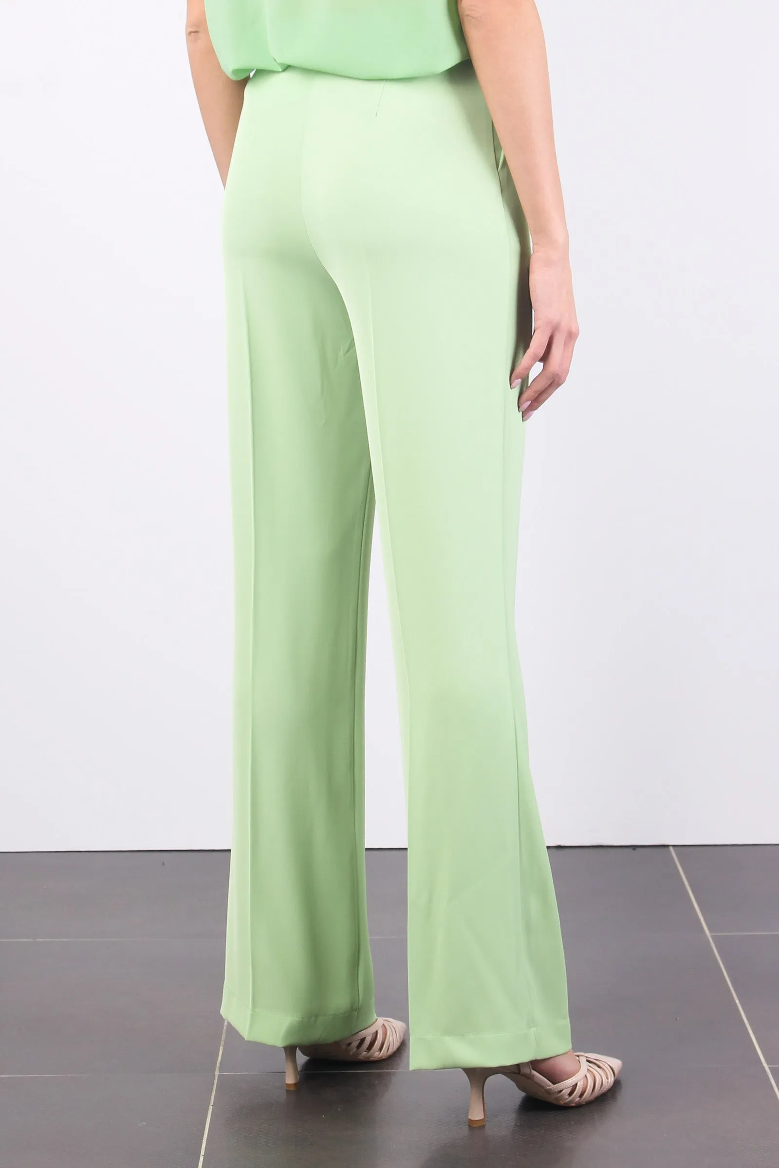 Pantalone Palazzo Fluido Verde