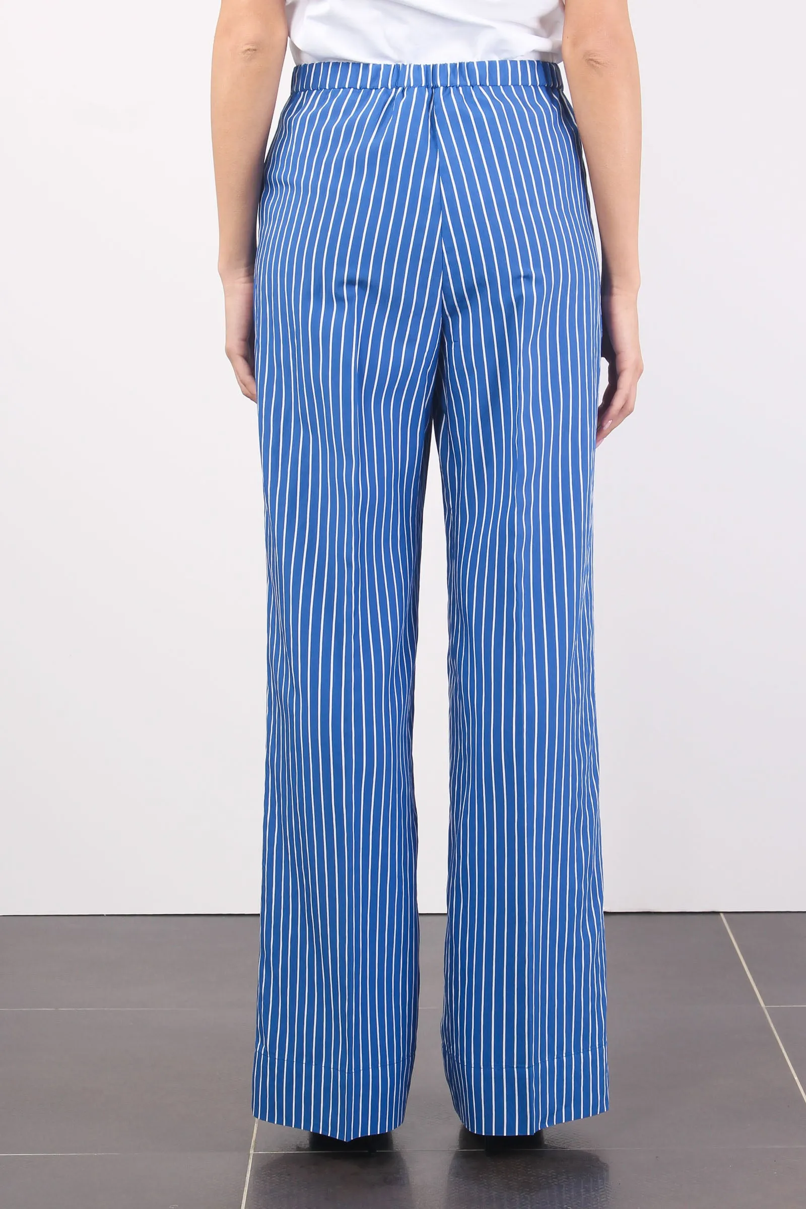 Pantalone Palazzo Riga Bluette