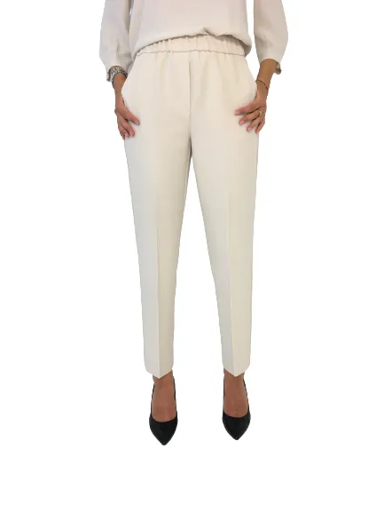 PANTALONI DONNA CROPPED PANNA