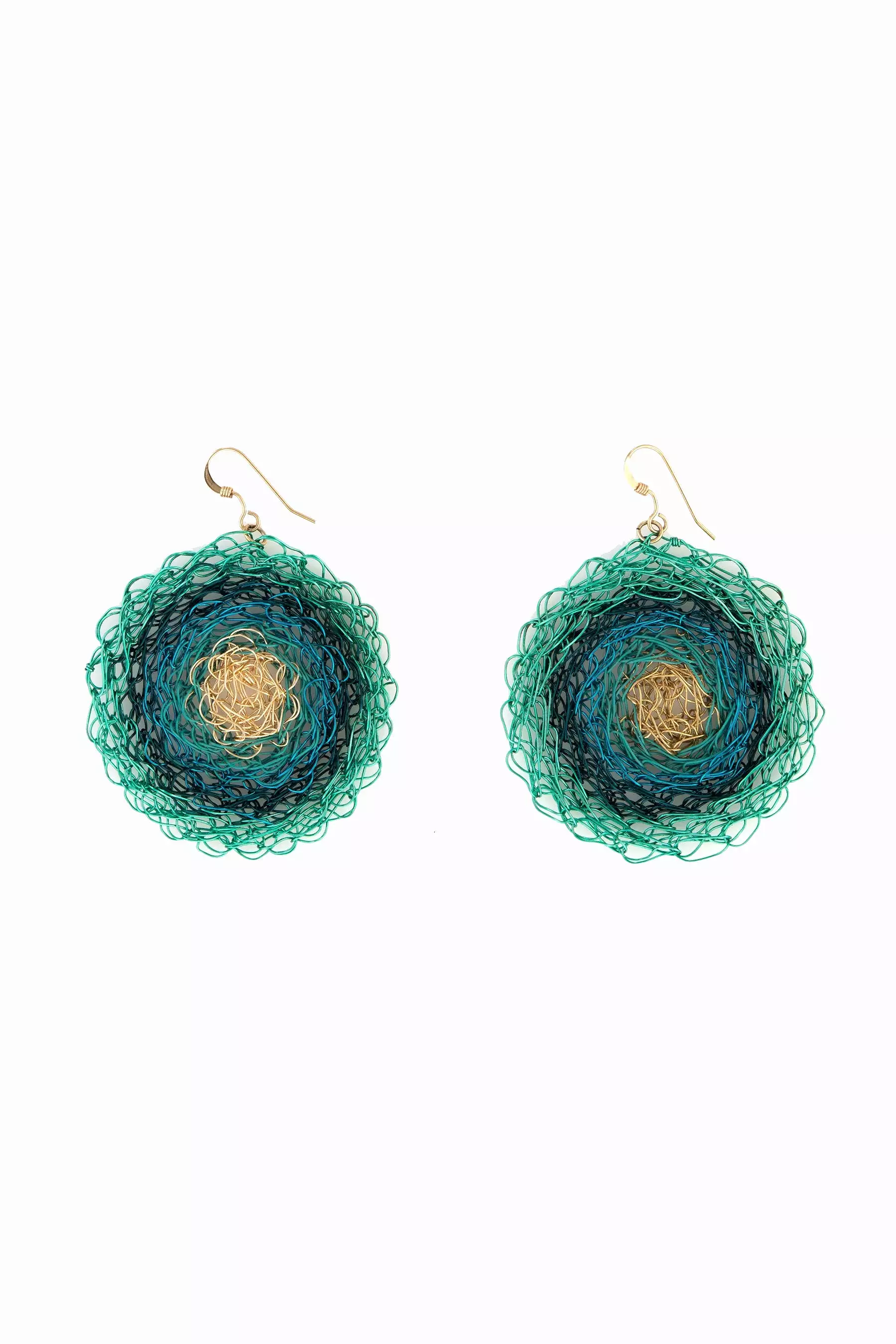 Peacock Crochet Earrings