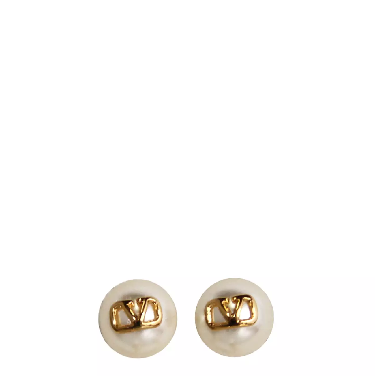 Pearl V Studs Small 10mm, Gold