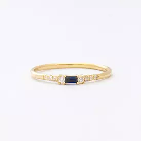 Petite Sapphire Baguette Equilibrium Ring