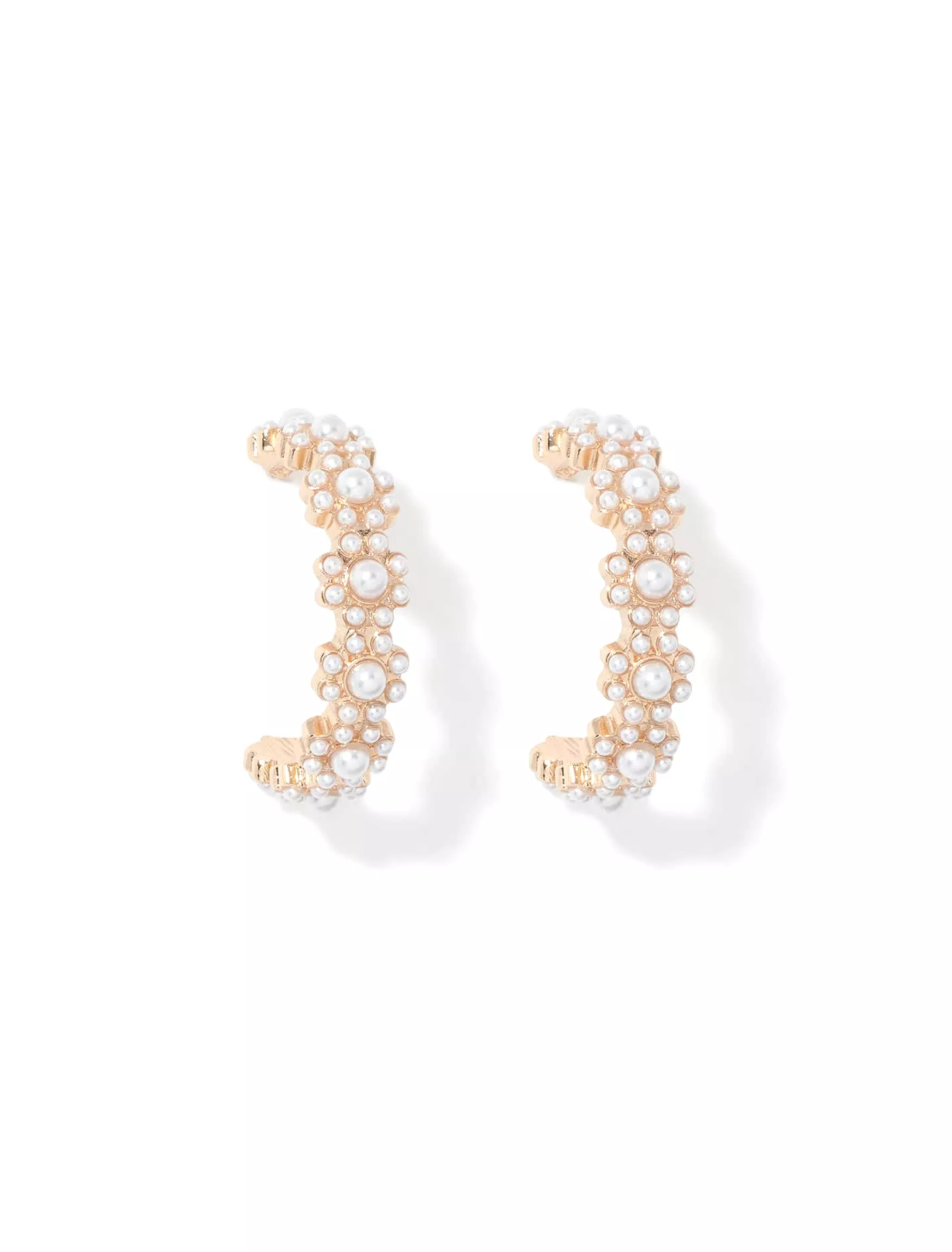 Pip Pearl Flower Hoop Earrings