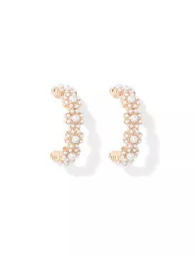 Pip Pearl Flower Hoop Earrings