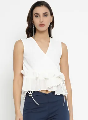 Pleated Ruffle Top