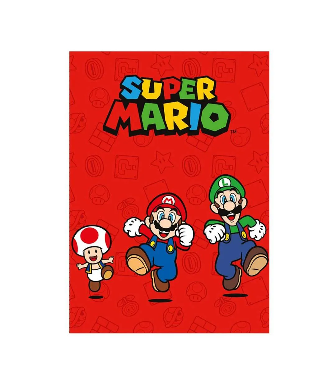 Polar fleece blanket red Super Mario