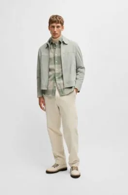 Relaxed-fit shirt in checked cotton flannel