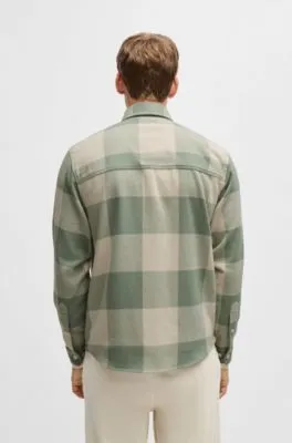 Relaxed-fit shirt in checked cotton flannel