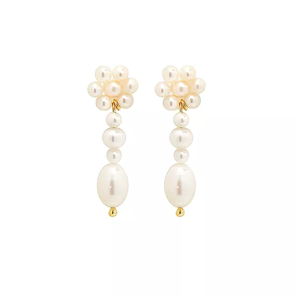 Rina Pearl Flower Earrings