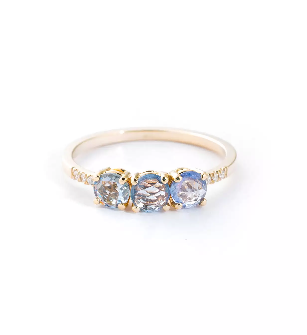 Rose Cut Sapphire Equilibrium Cuff Ring