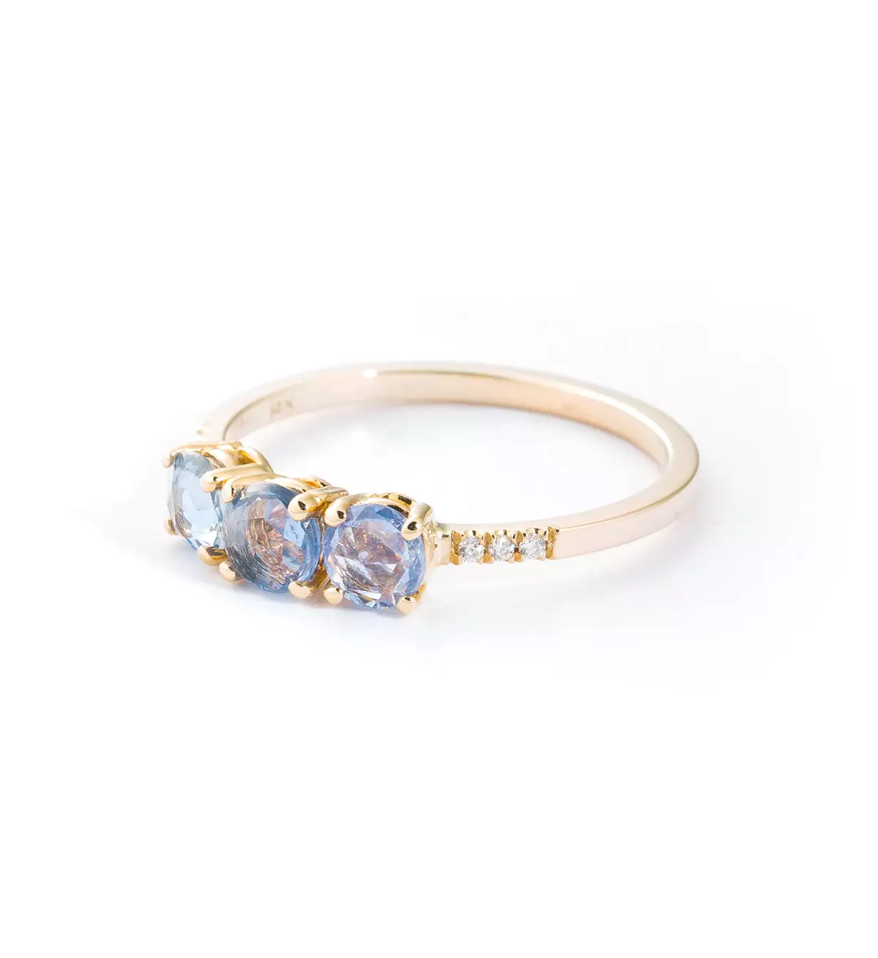 Rose Cut Sapphire Equilibrium Cuff Ring