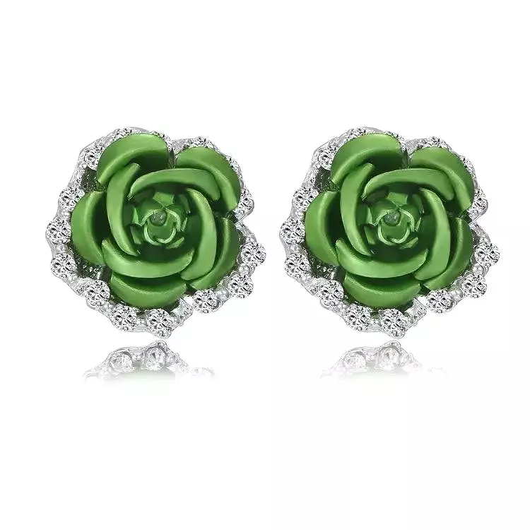 Rose Flower Stud Earrings for Women -S3822139