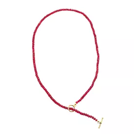 Ruby Beads & 14K w/ Toggle Clasp