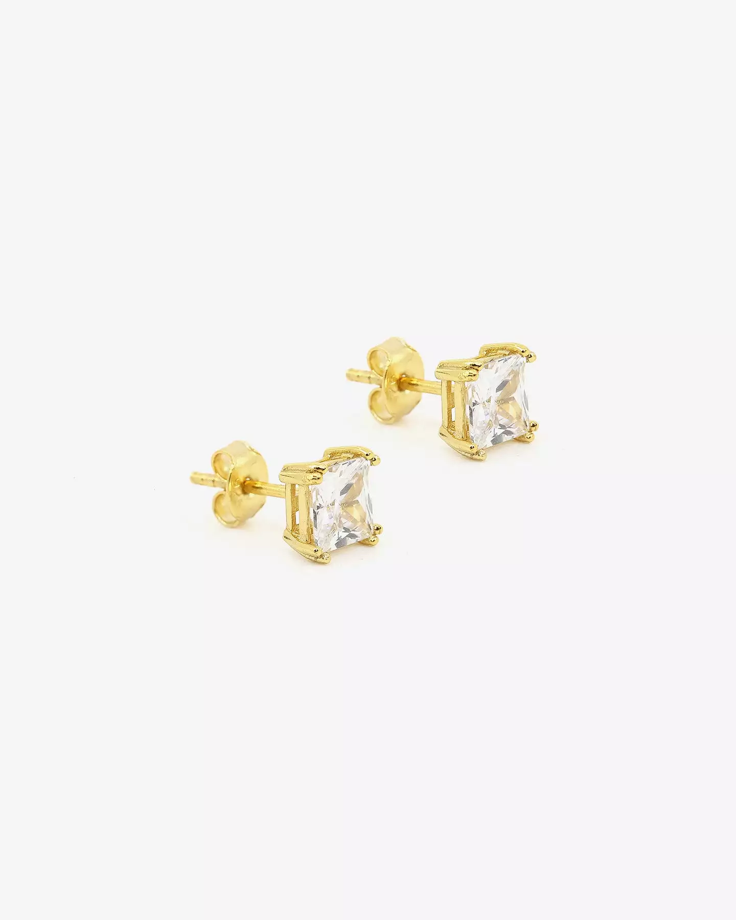 Saint Morta Square Cut Earrings Iced Gold