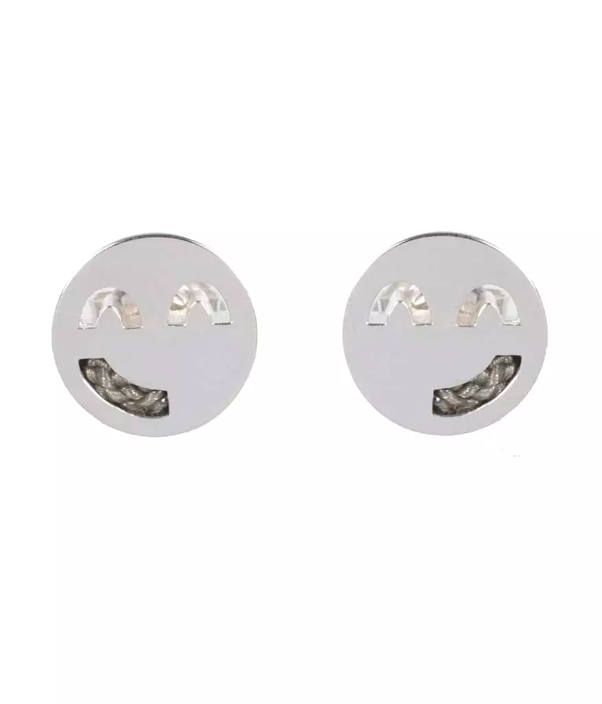 Sassy Silver Studs, Dark Grey