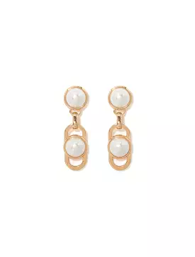 Signature Blair Link Pearl Earrings