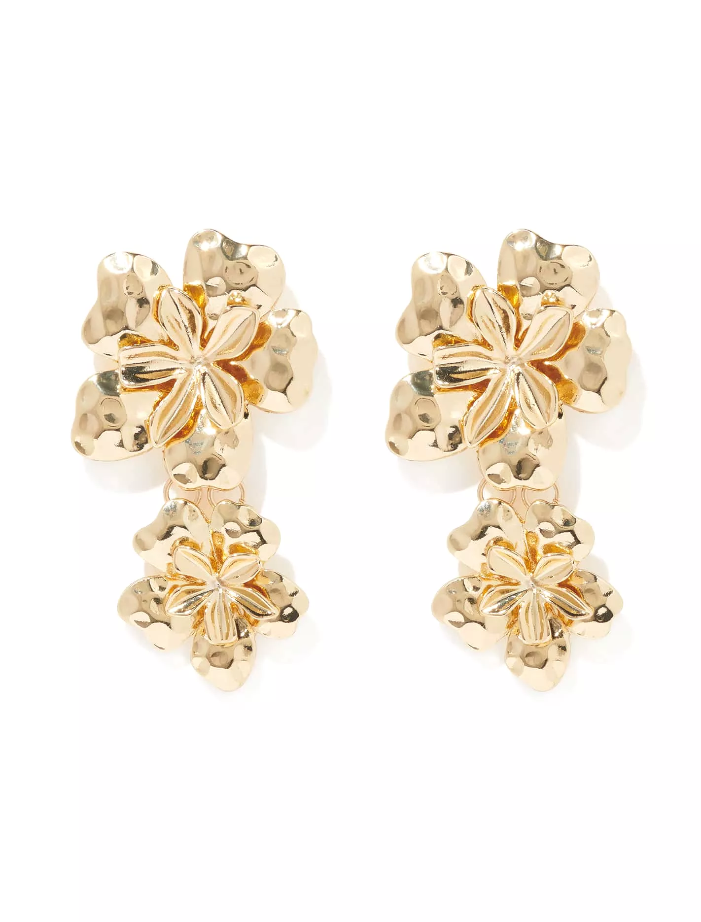 Signature Laila Statement Metal Flower Earrings